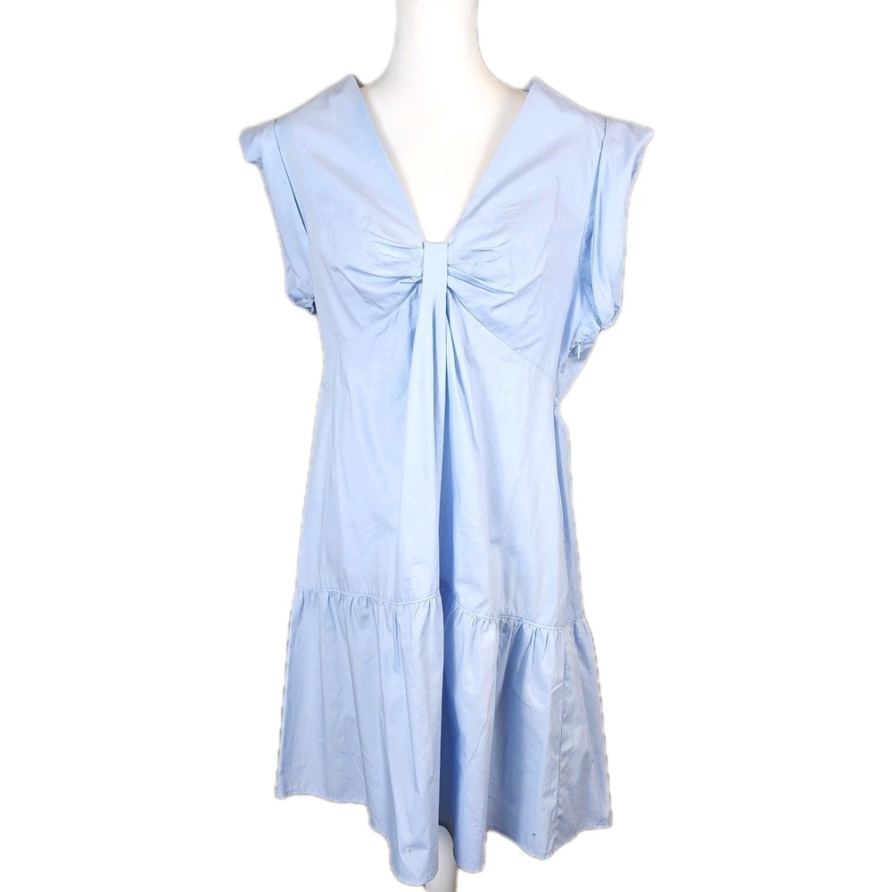 Steve Madden Dress Womens XL Light Blue Cotton Tiered‎ Flowy Casual Beach Resort